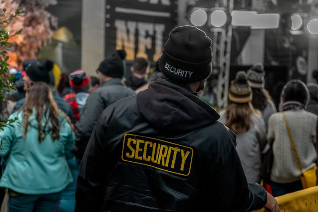 security guard, crowd, crowd control, concert, security guard, security guard, security guard, security guard, security guard